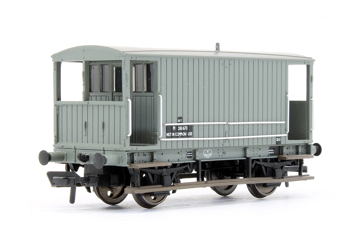 Pre-Owned 38-551 Midland Brake Van BR Grey (Without Duckets) 'M281670'