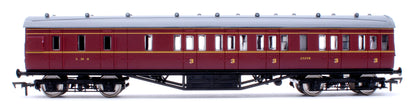 57ft Stanier Non-Corridor Brake 25256 LMS Lined Maroon