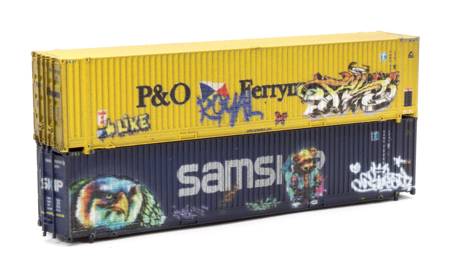 45ft High Cube Container P&O Ferrymaster/Sams Skip Graffiti