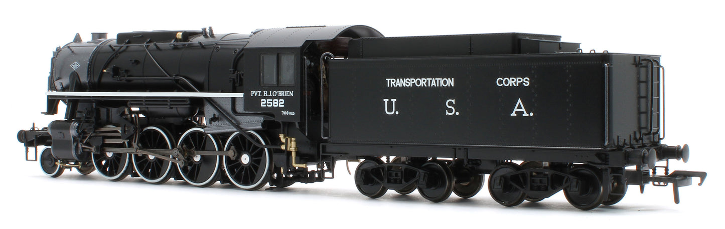 926013 USATC S160 2-8-0 'Pvt. H.J. O’Brien' Black with Transportation Corps U.S.A. on Tender No.2582 Steam Locomotive