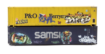 45ft High Cube Container P&O Ferrymaster/Sams Skip Graffiti