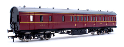 57ft Stanier Non-Corridor Brake 25256 LMS Lined Maroon