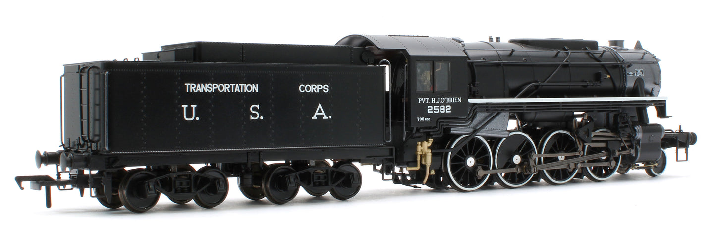 926513 USATC S160 2-8-0 'Pvt. H.J. O’Brien' Black with Transportation Corps U.S.A. on Tender No.2582 Steam Locomotive - DCC Sound