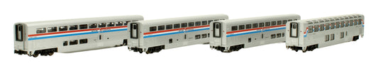Pre-Owned 106-3502 Amtrak Superliner Passenger Car Phase III 4 Car Set B