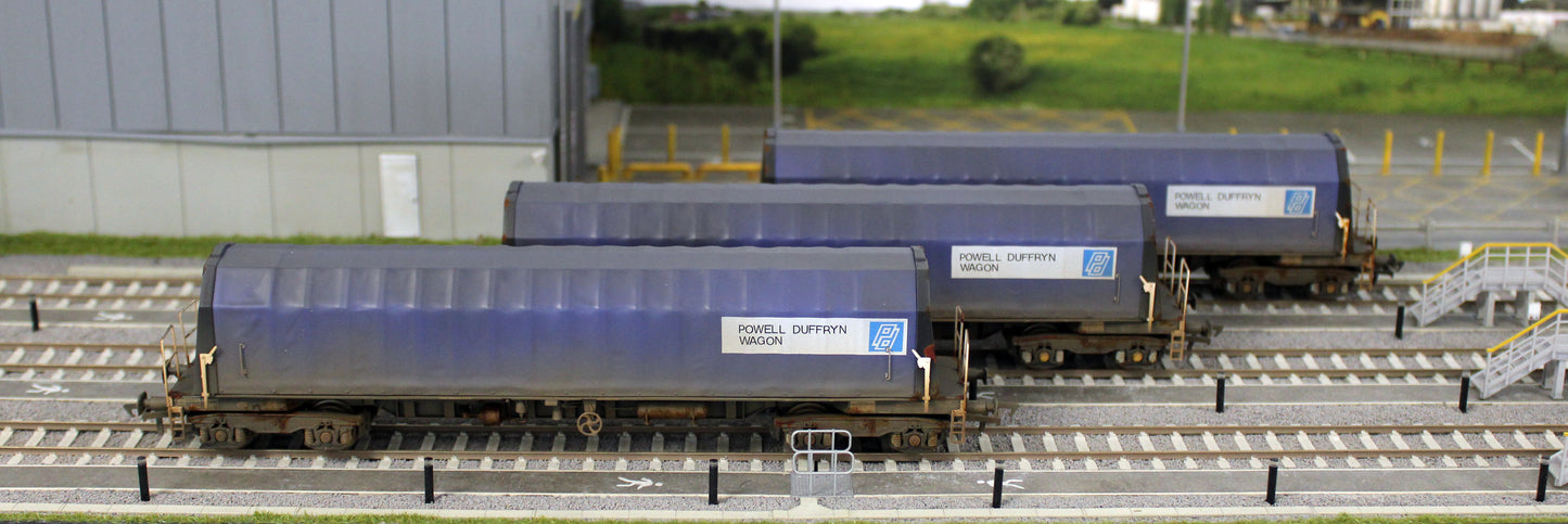 PXA01 TP(A)W Set of 3 PXA Steel Coil Carrier PD Blue As Built 1988 No.3024/3037/3048 - Weathered