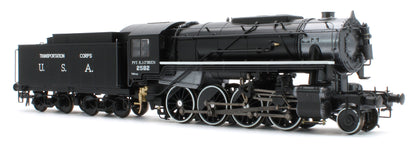 926013 USATC S160 2-8-0 'Pvt. H.J. O’Brien' Black with Transportation Corps U.S.A. on Tender No.2582 Steam Locomotive