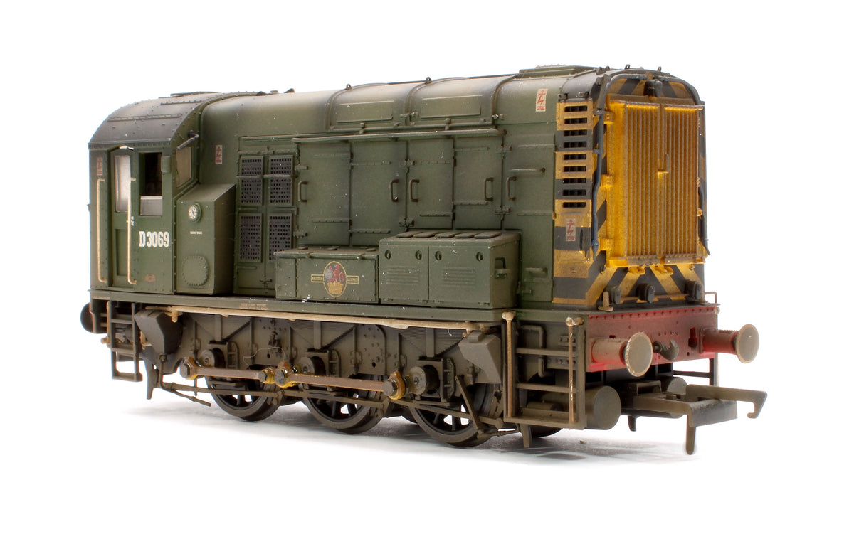 Pre-Owned Class 08 0-6-0 D3069 BR Diesel Shunter - DCC Sound & Weathered