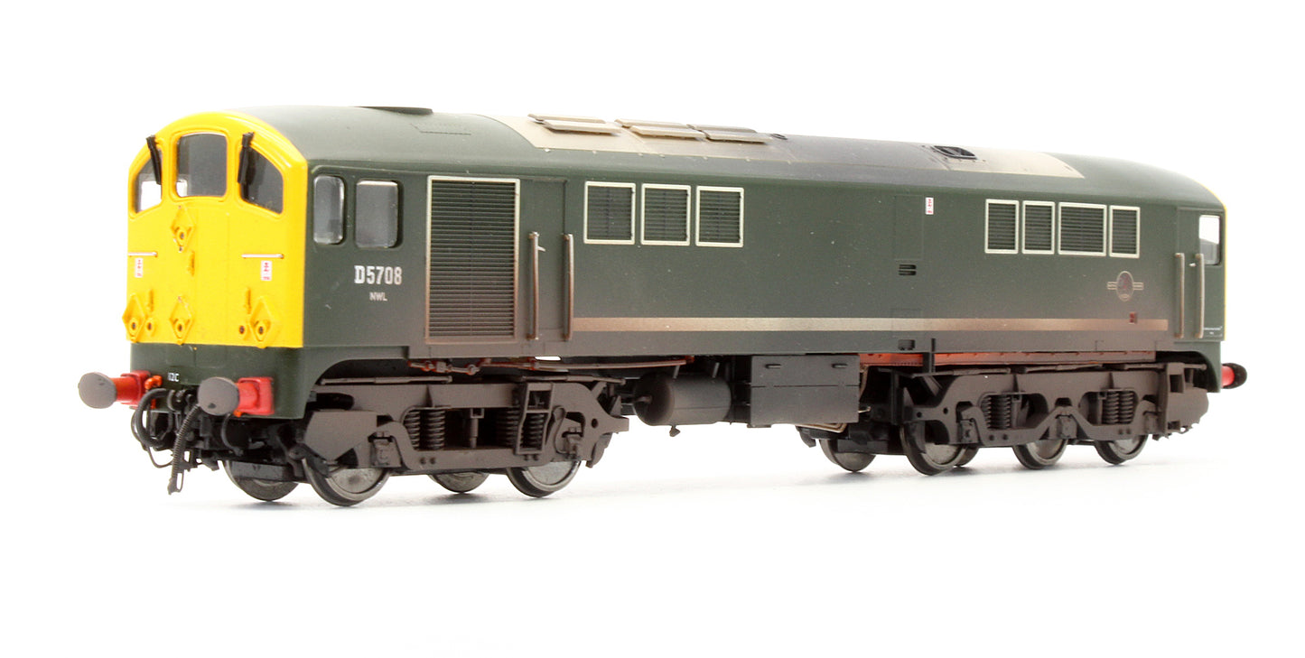 Pre-Owned Class 28 D5708 BR Green Full Yellow Ends Diesel Locomotive - Weathered