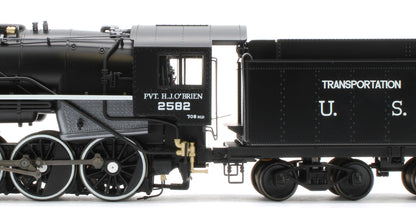 926513 USATC S160 2-8-0 'Pvt. H.J. O’Brien' Black with Transportation Corps U.S.A. on Tender No.2582 Steam Locomotive - DCC Sound