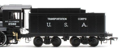 926513 USATC S160 2-8-0 'Pvt. H.J. O’Brien' Black with Transportation Corps U.S.A. on Tender No.2582 Steam Locomotive - DCC Sound