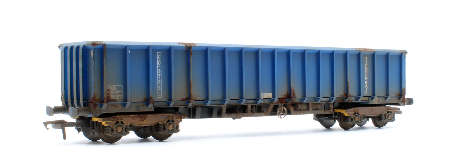 JXA01 TP(A)W Set of 3 JXA Bogie Scrap Wagons TIPH Blue As Converted 1995 No.3012/3042/3051 - Weathered