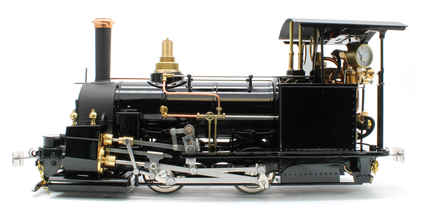 DAC-BLACK-NI Class A 0-4-0 'Darjeeling' Black (Radio Control, Uninsulated Wheels) Steam Locomotive