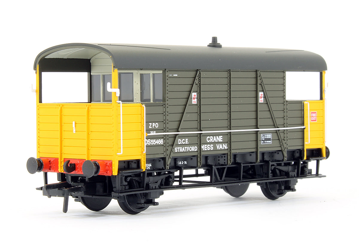 Pre-Owned 38-915K ZPO Crane Mess Van BR Departmental Olive Green & Yellow (Exclusive Edition)