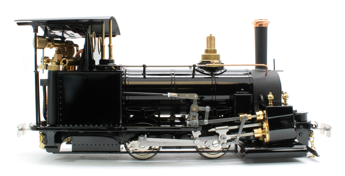 DAC-BLACK-NI Class A 0-4-0 'Darjeeling' Black (Radio Control, Uninsulated Wheels) Steam Locomotive