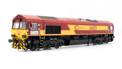 Pre-Owned Class 66033 In Euro Cargo Rail Livery With EWS Branding Diesel Locomotive