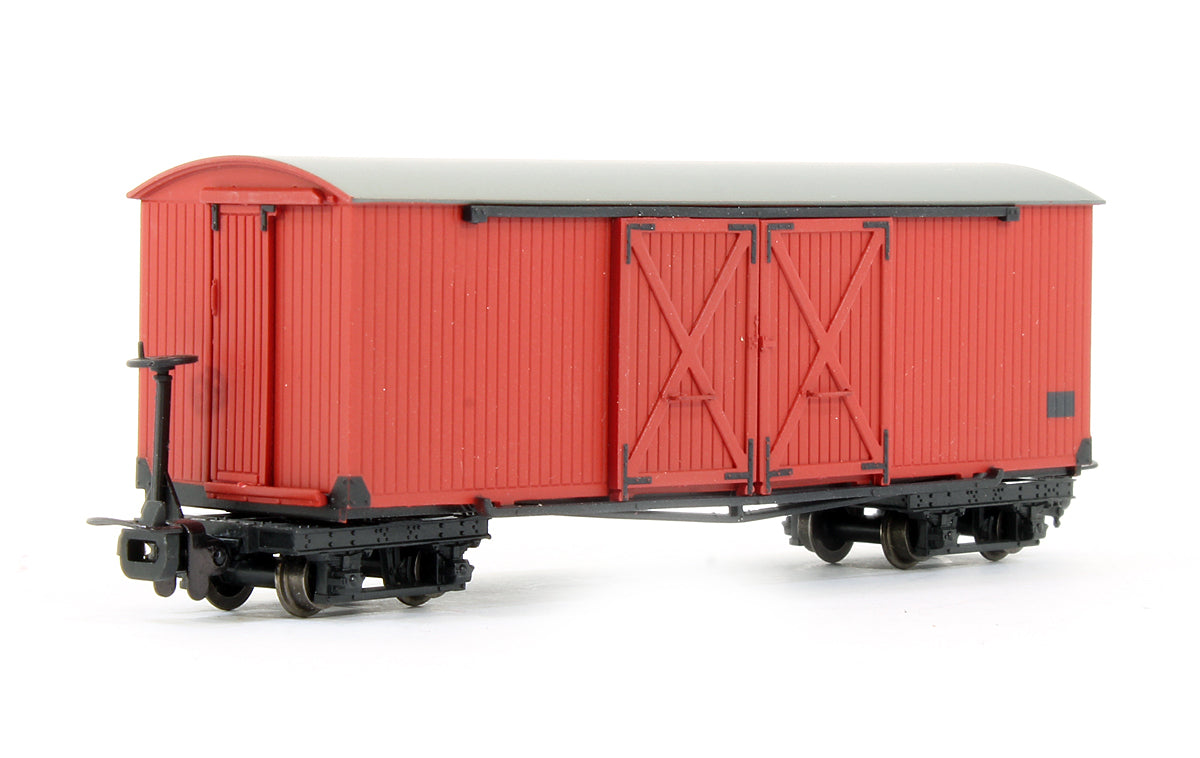 Pre-Owned Bogie Covered Goods Wagon Lincolnshire Coast Light Railway Crimson