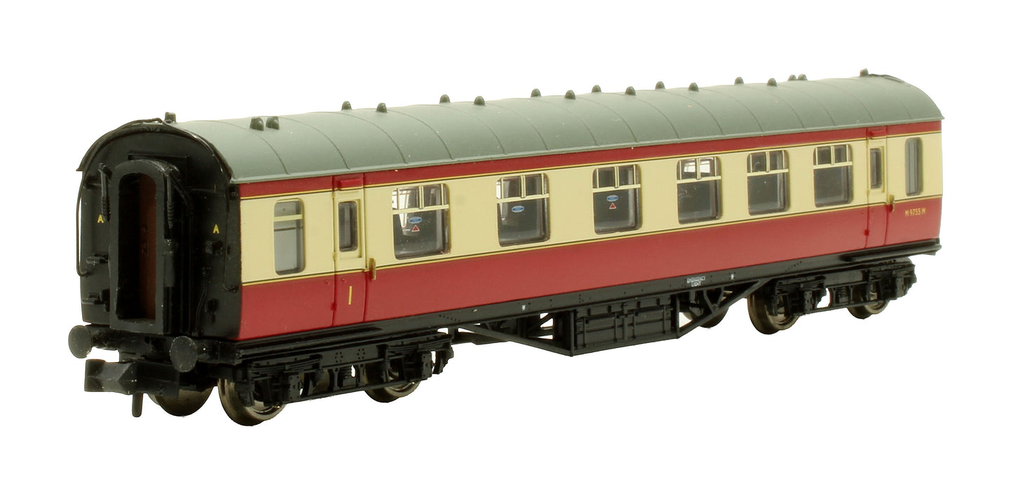 Pre-Owned 374-851B Stanier Composite Coach BR Crimson & Cream Coach 'M9755M'