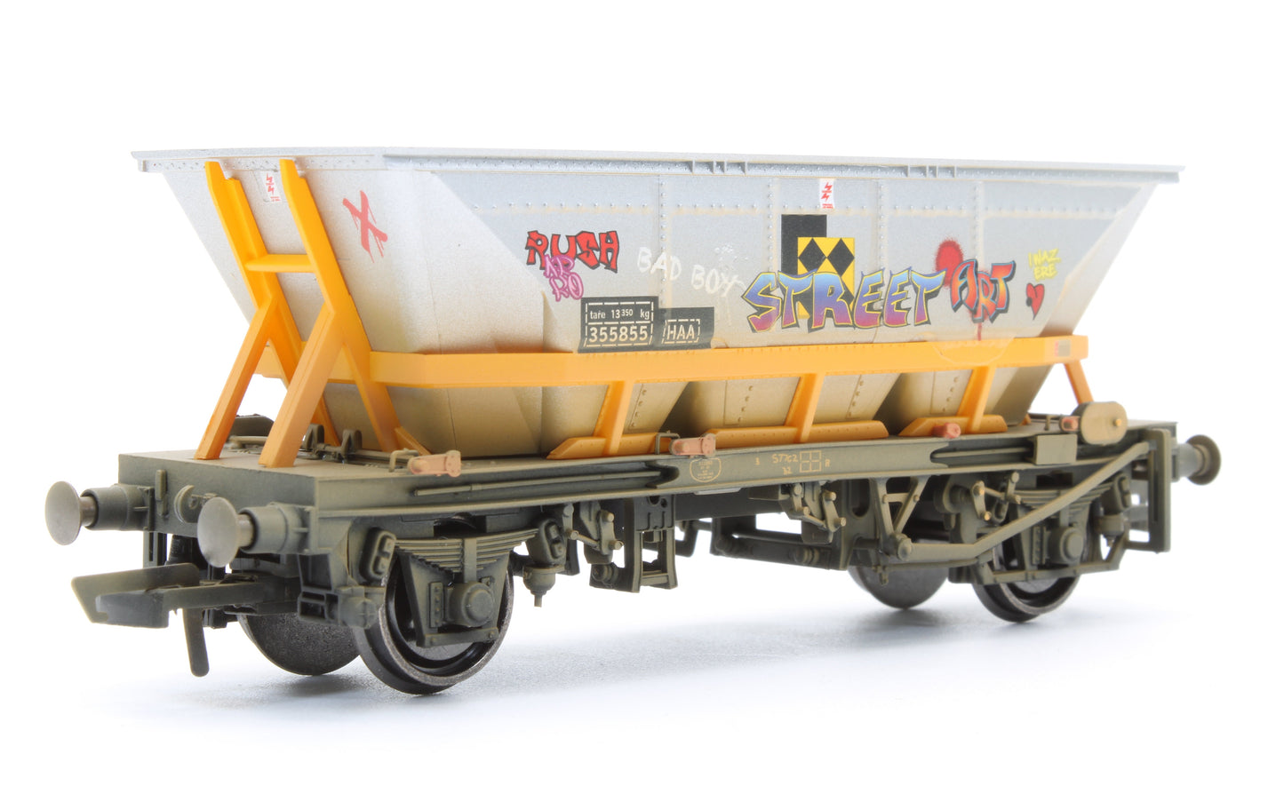 R6961 Pre-Owned BR Railfreight HAA Wagon No.355855 (Weathered & Graffiti)