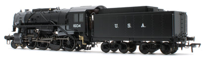926501 USATC S160 2-8-0 GWR Wartime Black U.S.A on Tender No.1604 Steam Locomotive - DCC Sound