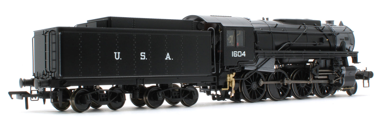 926501 USATC S160 2-8-0 GWR Wartime Black U.S.A on Tender No.1604 Steam Locomotive - DCC Sound