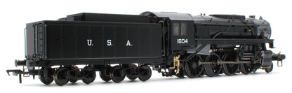 926501 USATC S160 2-8-0 GWR Wartime Black U.S.A on Tender No.1604 Steam Locomotive - DCC Sound
