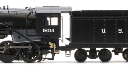 926501 USATC S160 2-8-0 GWR Wartime Black U.S.A on Tender No.1604 Steam Locomotive - DCC Sound