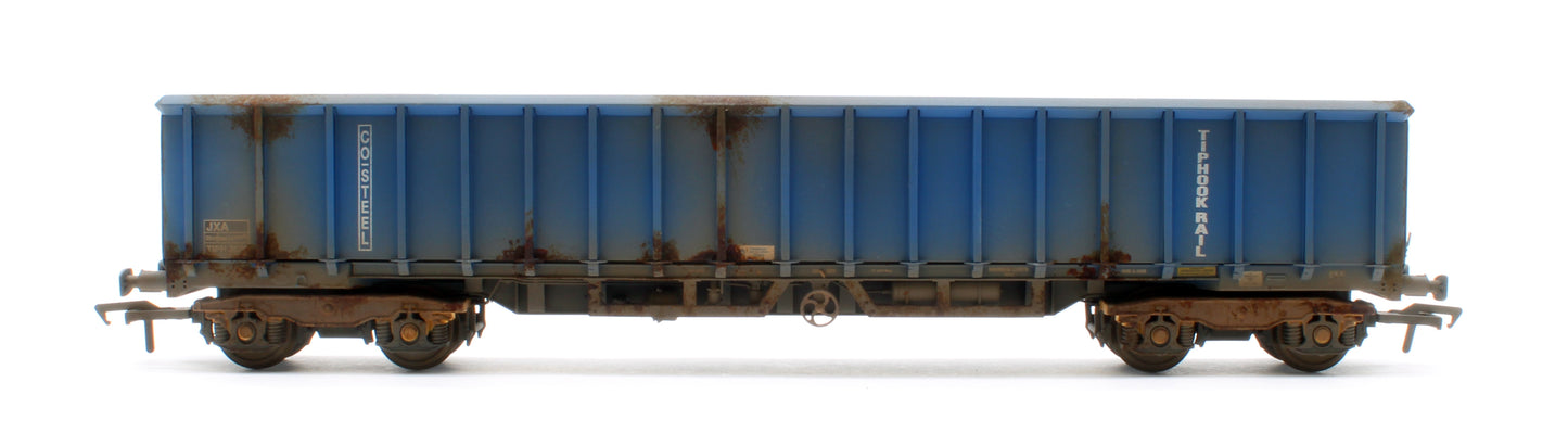 JXA01 TP(B)W Set of 3 JXA Bogie Scrap Wagons TIPH Blue Post 1998 Black & White Data Panels & OHLW Sticker No.3018/3020/3050 - Weathered