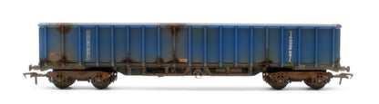 JXA01 TP(B)W Set of 3 JXA Bogie Scrap Wagons TIPH Blue Post 1998 Black & White Data Panels & OHLW Sticker No.3018/3020/3050 - Weathered