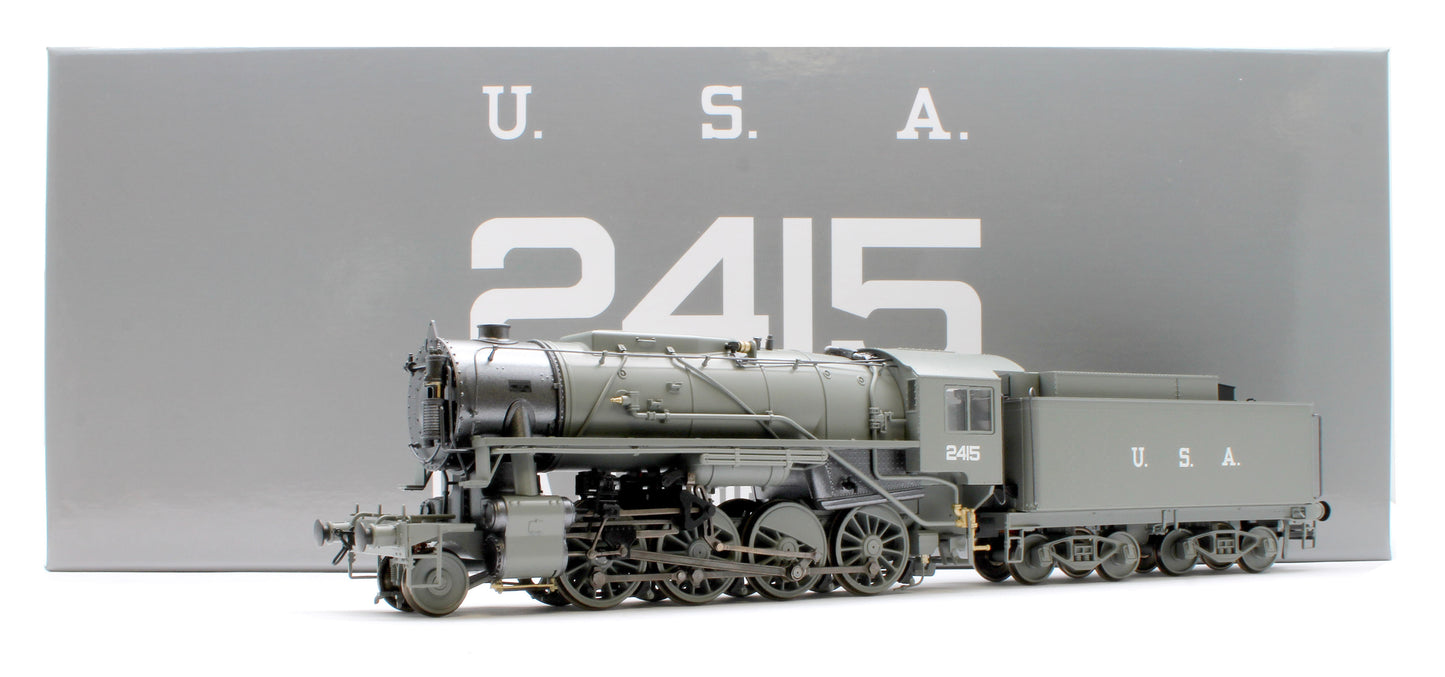 926002 USATC S160 2-8-0 LMS Wartime Dark Grey U.S.A on Tender No.2415 Steam Locomotive
