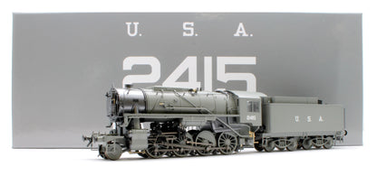 926002 USATC S160 2-8-0 LMS Wartime Dark Grey U.S.A on Tender No.2415 Steam Locomotive