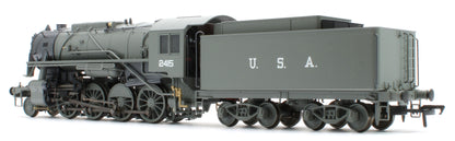 926002 USATC S160 2-8-0 LMS Wartime Dark Grey U.S.A on Tender No.2415 Steam Locomotive