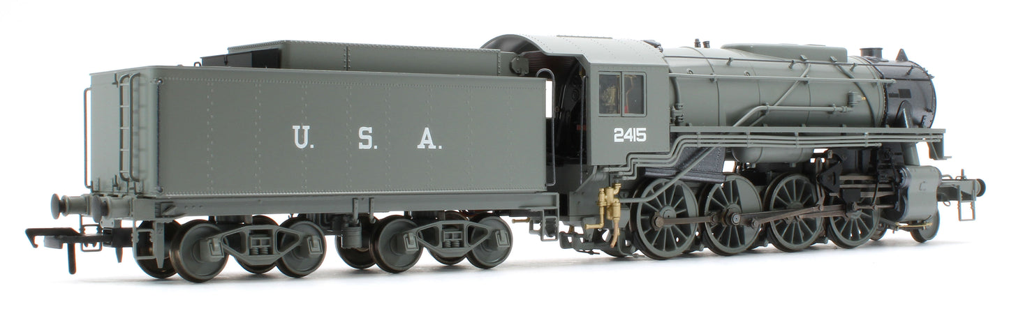 926002 USATC S160 2-8-0 LMS Wartime Dark Grey U.S.A on Tender No.2415 Steam Locomotive