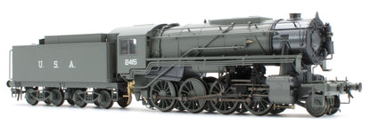 926002 USATC S160 2-8-0 LMS Wartime Dark Grey U.S.A on Tender No.2415 Steam Locomotive