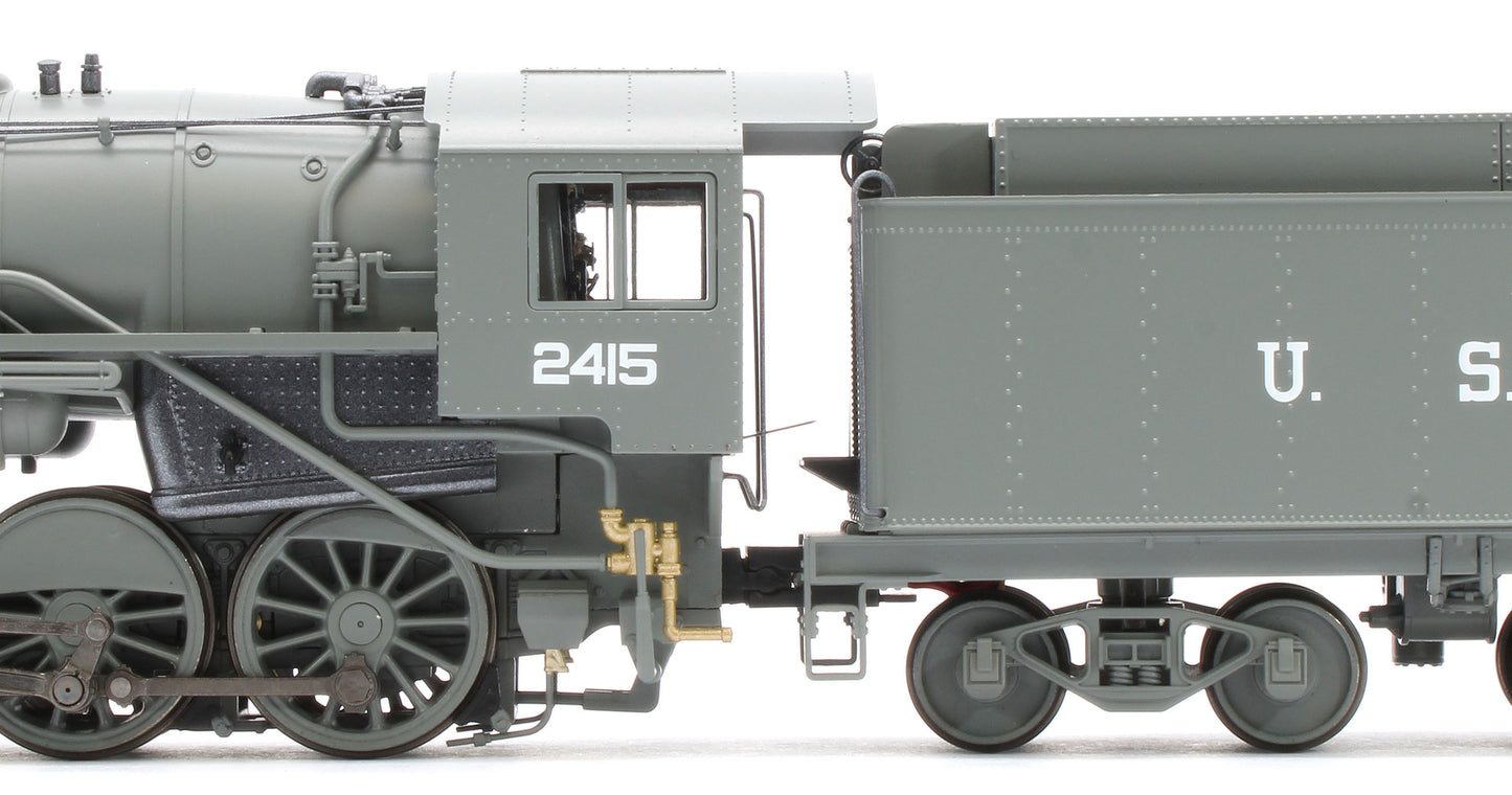 926002 USATC S160 2-8-0 LMS Wartime Dark Grey U.S.A on Tender No.2415 Steam Locomotive