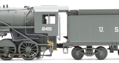 926002 USATC S160 2-8-0 LMS Wartime Dark Grey U.S.A on Tender No.2415 Steam Locomotive