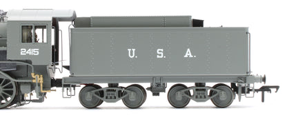 926002 USATC S160 2-8-0 LMS Wartime Dark Grey U.S.A on Tender No.2415 Steam Locomotive