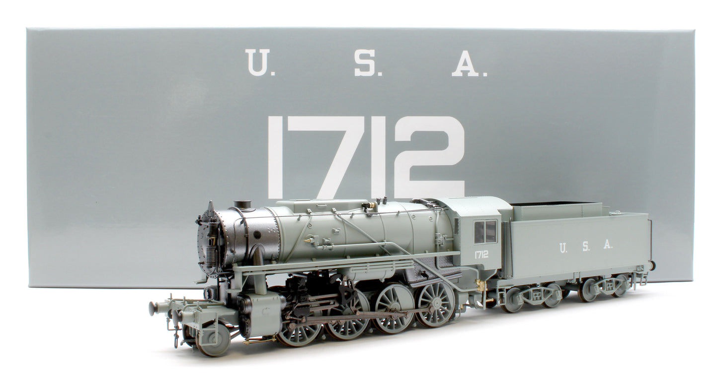 926003 USATC S160 2-8-0 LNER Wartime Light Grey U.S.A on Tender No.1712 Steam Locomotive