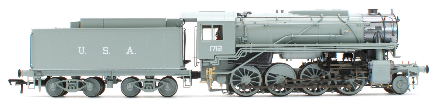 926003 USATC S160 2-8-0 LNER Wartime Light Grey U.S.A on Tender No.1712 Steam Locomotive