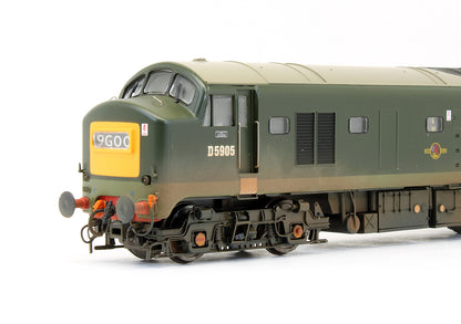 Pre-Owned Class 23 Baby Deltic D5905 BR Green Small Yellow Panel Diesel Locomotive - Weathered