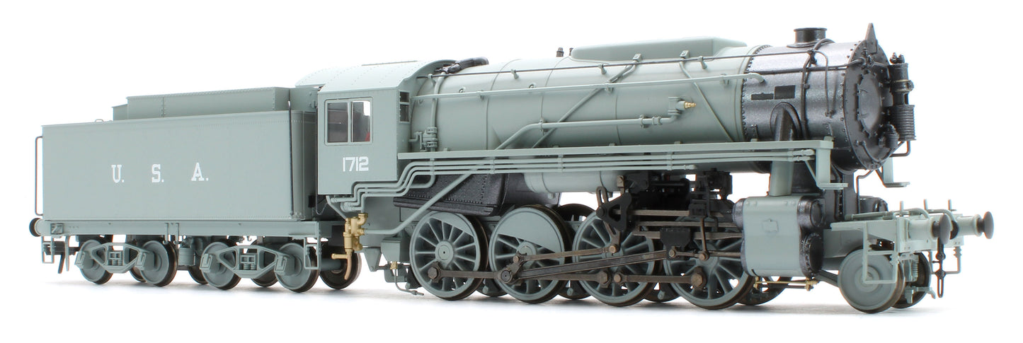 926003 USATC S160 2-8-0 LNER Wartime Light Grey U.S.A on Tender No.1712 Steam Locomotive