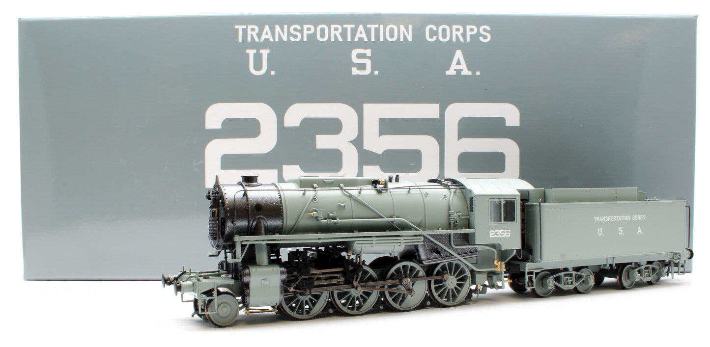 926504 USATC S160 2-8-0 SR Wartime Light Grey with Transportation Corps U.S.A on Tender No.2356 Steam Locomotive - DCC Sound