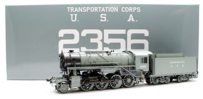 926504 USATC S160 2-8-0 SR Wartime Light Grey with Transportation Corps U.S.A on Tender No.2356 Steam Locomotive - DCC Sound