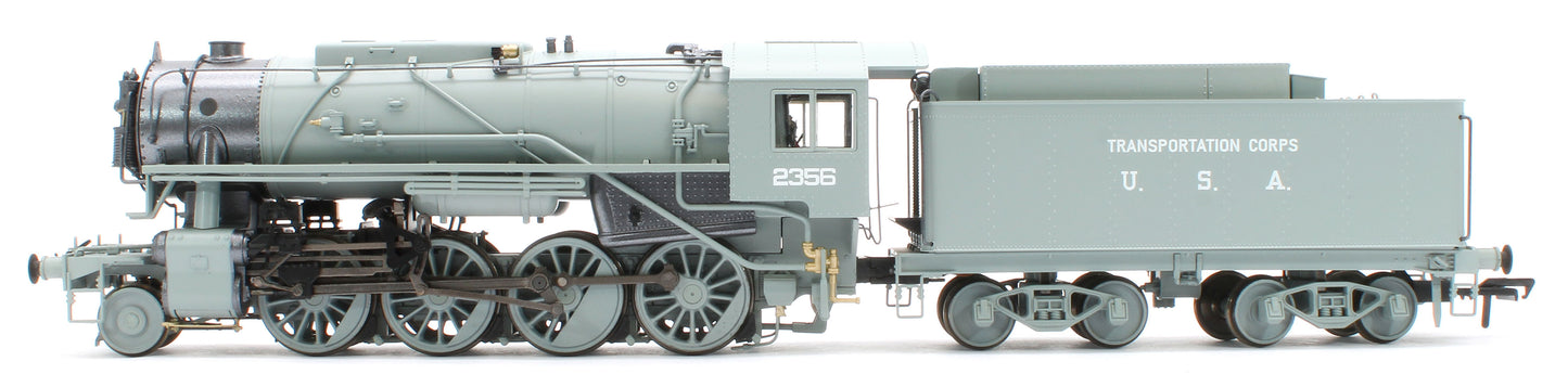 926504 USATC S160 2-8-0 SR Wartime Light Grey with Transportation Corps U.S.A on Tender No.2356 Steam Locomotive - DCC Sound