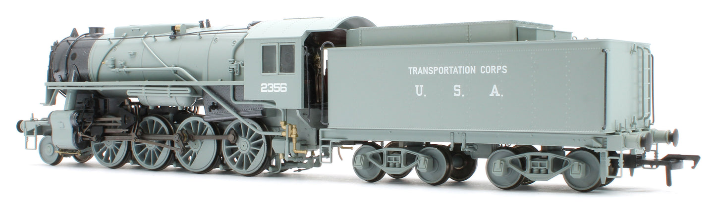 926504 USATC S160 2-8-0 SR Wartime Light Grey with Transportation Corps U.S.A on Tender No.2356 Steam Locomotive - DCC Sound
