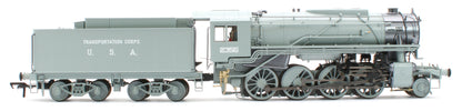 926504 USATC S160 2-8-0 SR Wartime Light Grey with Transportation Corps U.S.A on Tender No.2356 Steam Locomotive - DCC Sound