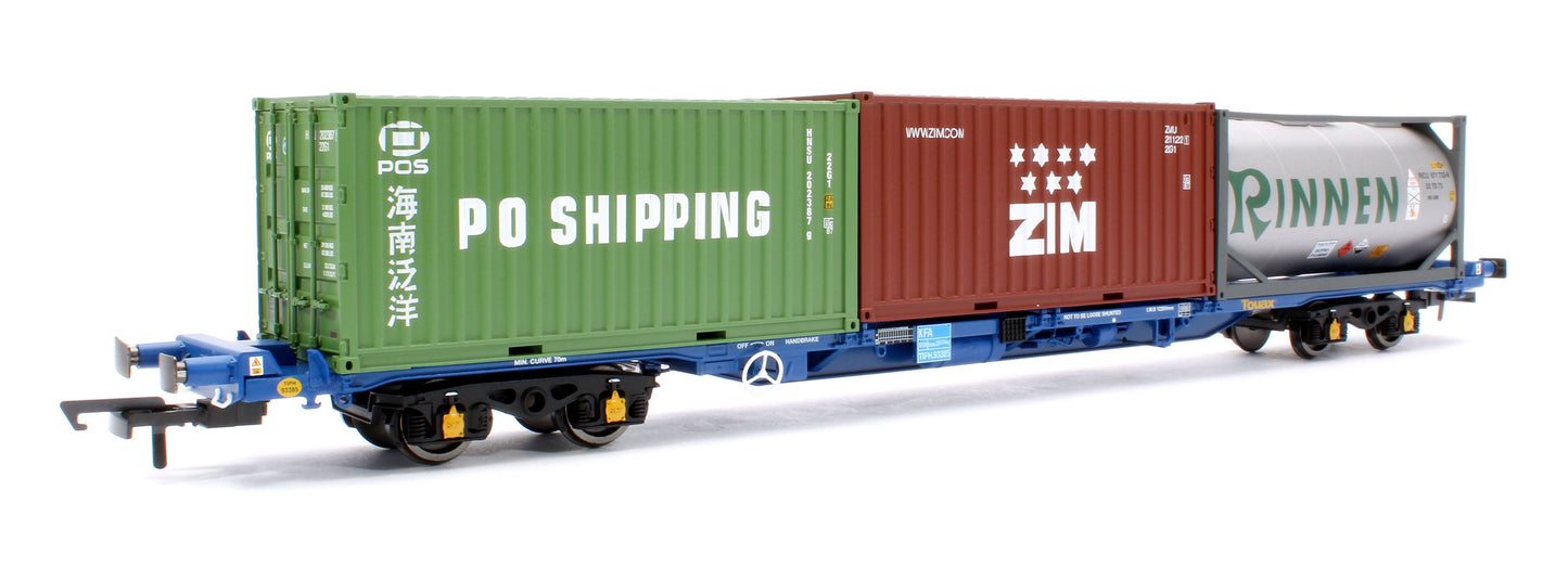Pre-Owned R60239 KFA Container Wagon with 2 x 20' Containers & 1 x 20' Tanktainer