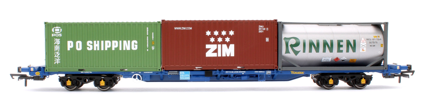 Pre-Owned R60239 KFA Container Wagon with 2 x 20' Containers & 1 x 20' Tanktainer