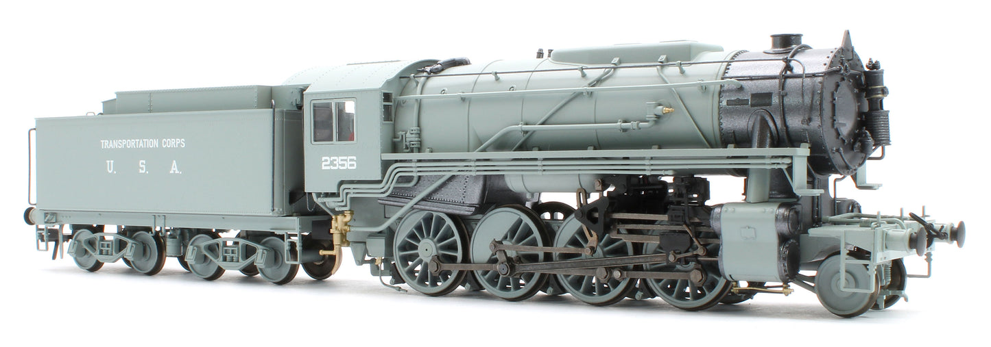 926504 USATC S160 2-8-0 SR Wartime Light Grey with Transportation Corps U.S.A on Tender No.2356 Steam Locomotive - DCC Sound