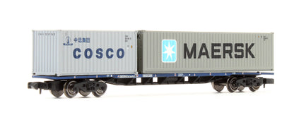 Pre-Owned 373-457A 63ft Wagon With One 20ft & 40ft Container 'Cosco & Maersk' B602544