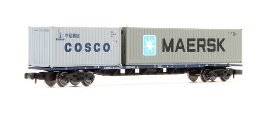 Pre-Owned 373-457A 63ft Wagon With One 20ft & 40ft Container 'Cosco & Maersk' B602544